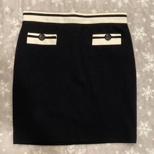 Zara Black and Cream Pencil Skirt